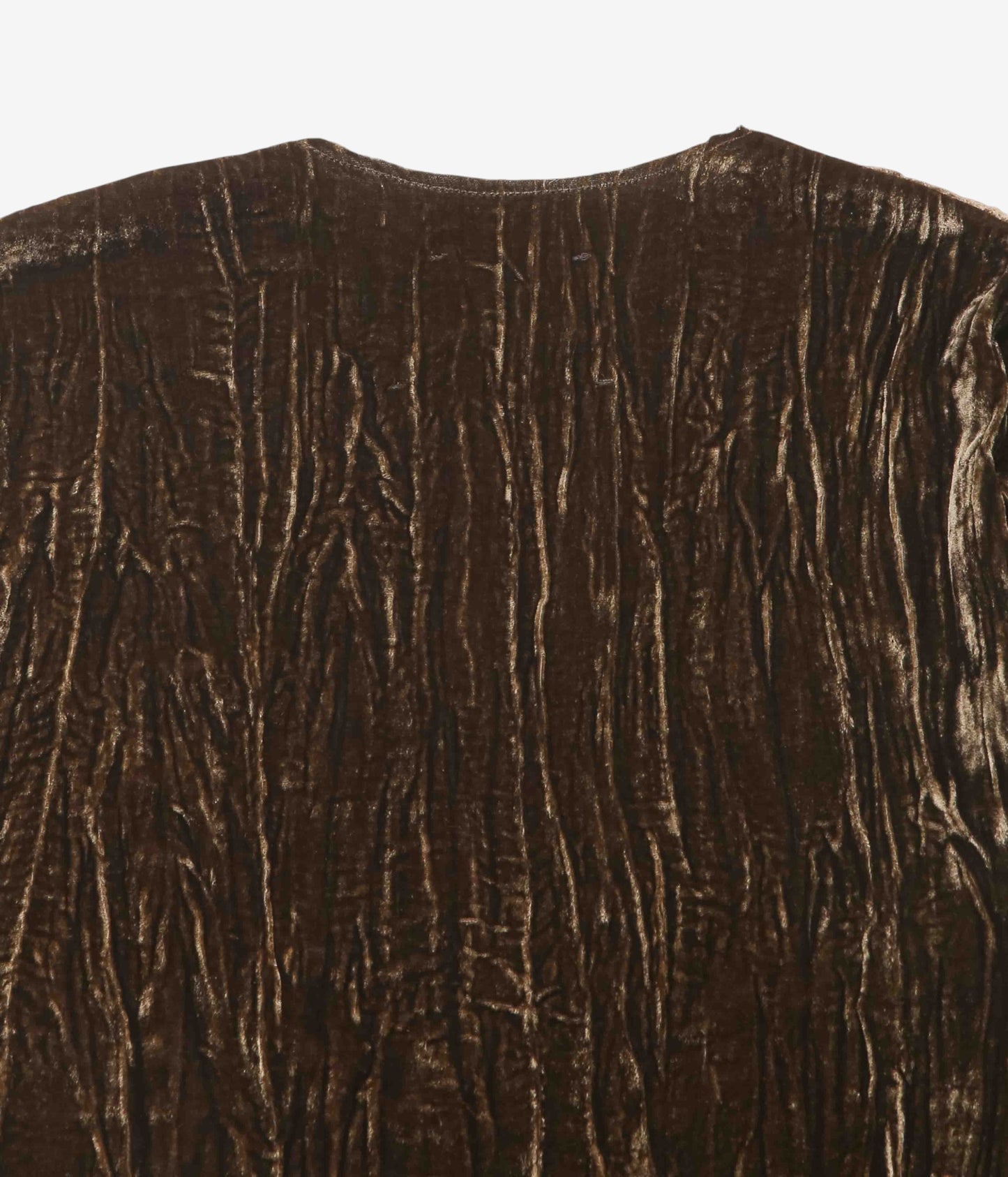 GABRIELA COLL GARMENTS "NO.125 SILK VELVET LONGSLEEVE DRESS" (BROWN)