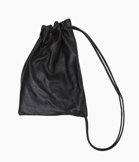 GABRIELA COLL GARMENTS ''NO.131 GATHERED CROSSED BAG'' (BLACK)