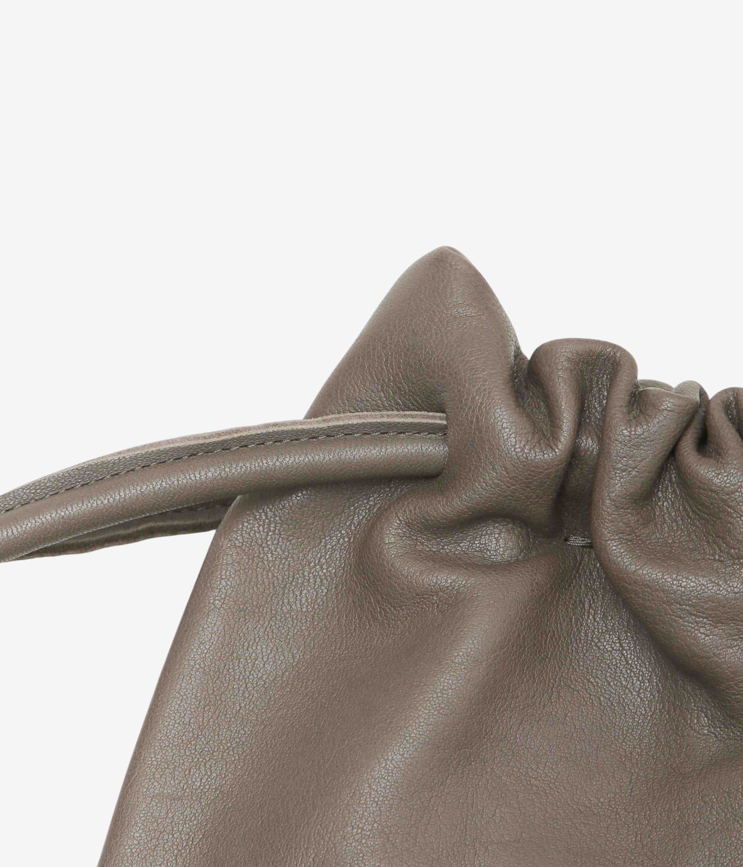 GABRIELA COLL GARMENTS "NO.131 LEATHER GATHERED CROSSED BAG" (DUST)