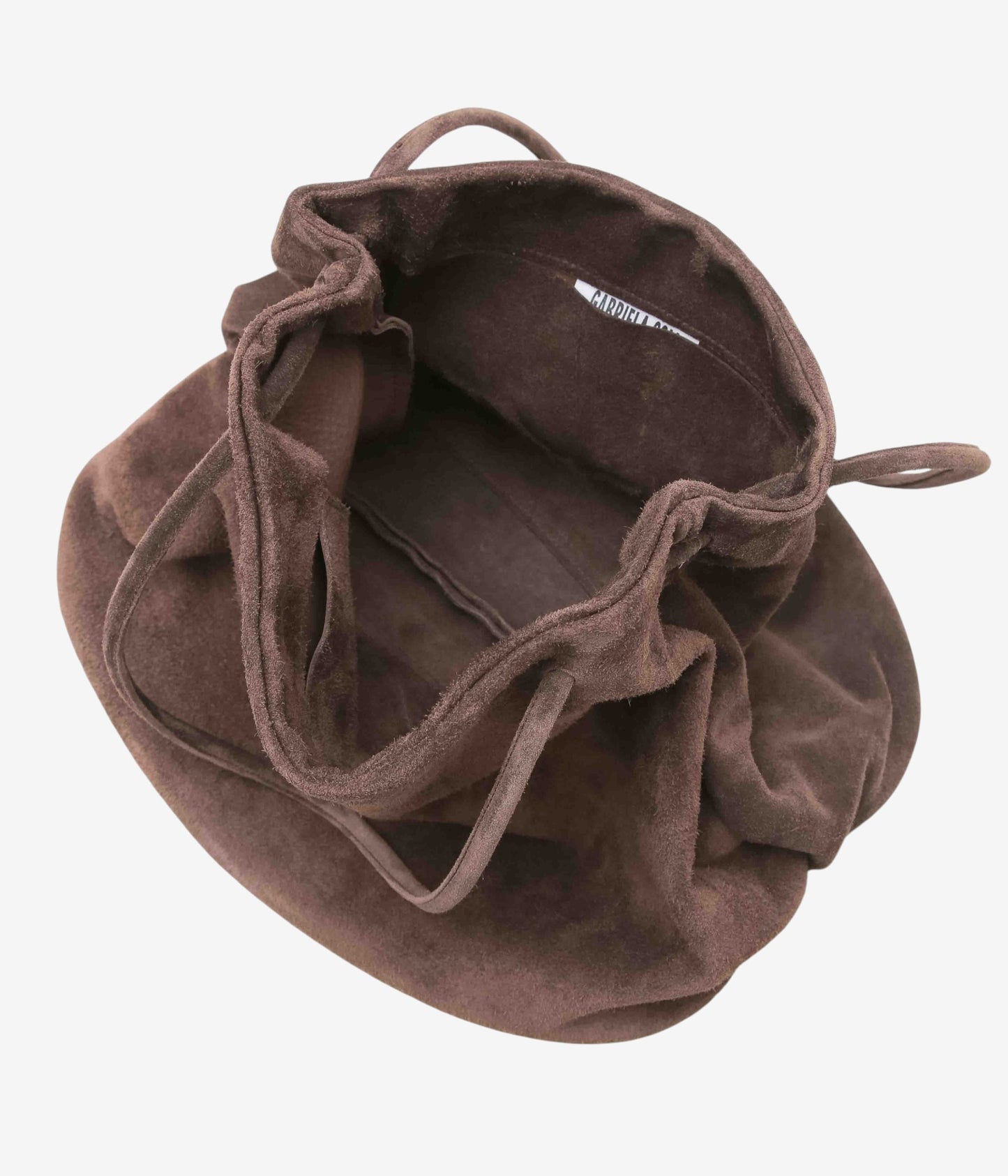 GABRIELA COLL GARMENTS "NO.17 SUEDE HOOF BAG" (BROWN SUEDE)