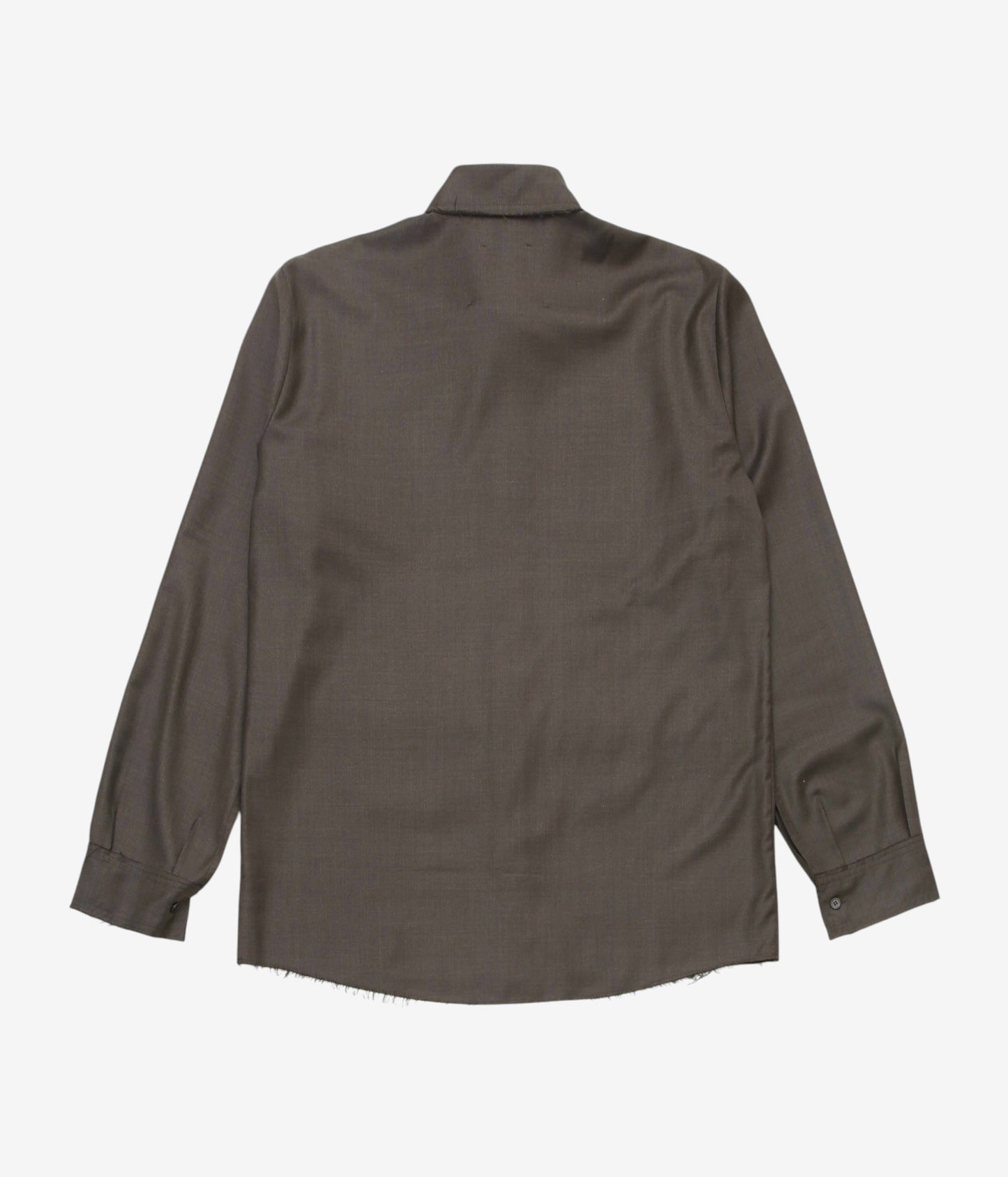 GABRIELA COLL GARMENTS "NO.197 FINE WOOL SHIRT" (BROWN)