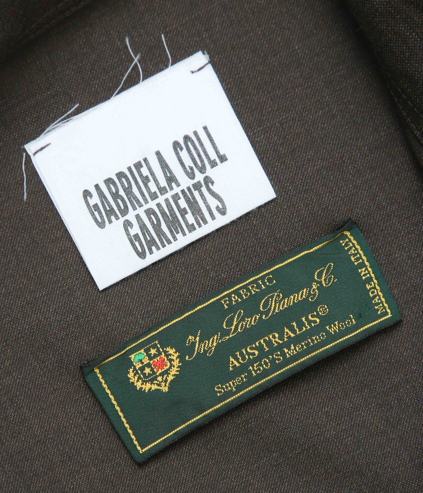 GABRIELA COLL GARMENTS "NO.197 FINE WOOL SHIRT" (BROWN)