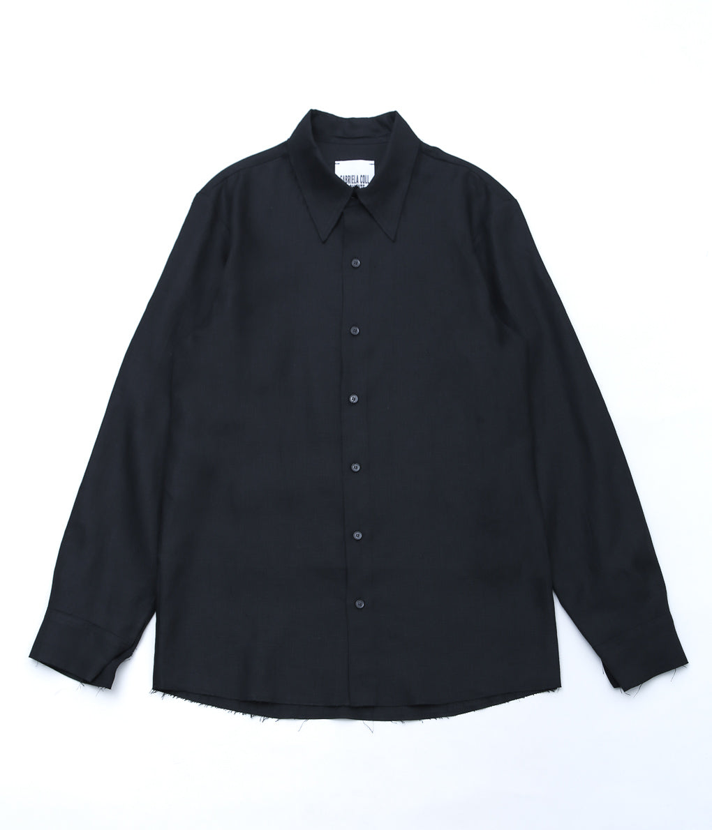 GABRIELA COLL GARMENTS ''NO.197 LINEN SHIRT ''(BLACK)