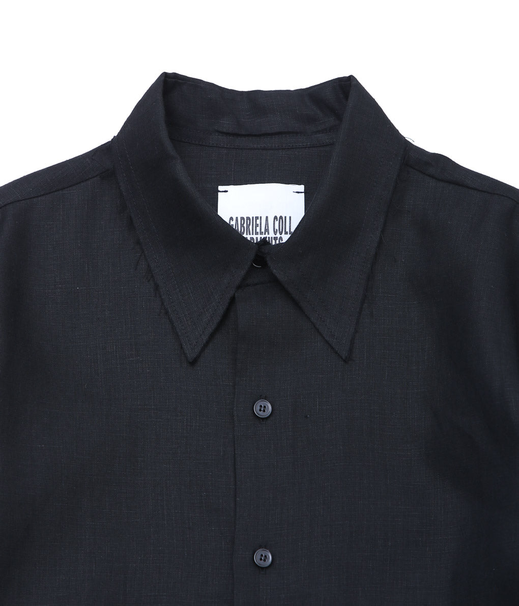 GABRIELA COLL GARMENTS ''NO.197 LINEN SHIRT ''(BLACK)