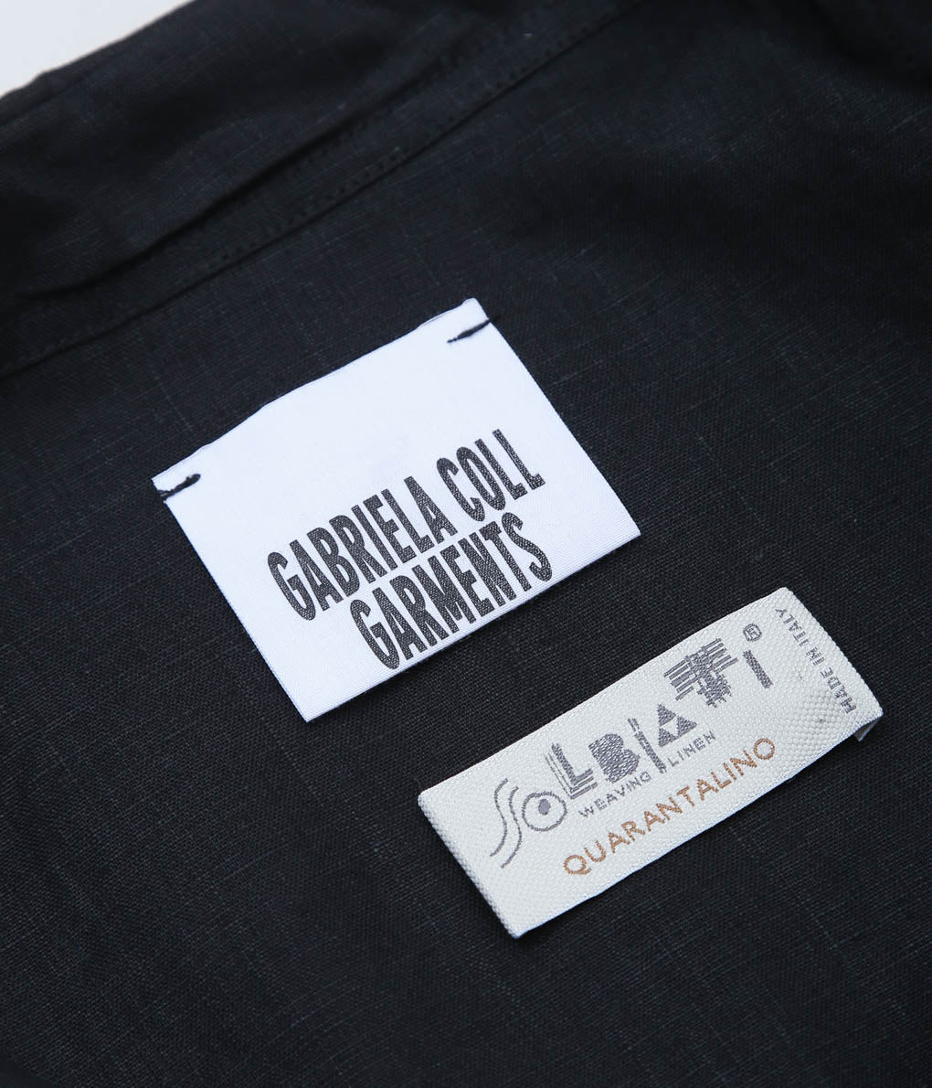 GABRIELA COLL GARMENTS ''NO.197 LINEN SHIRT'' (BLACK)