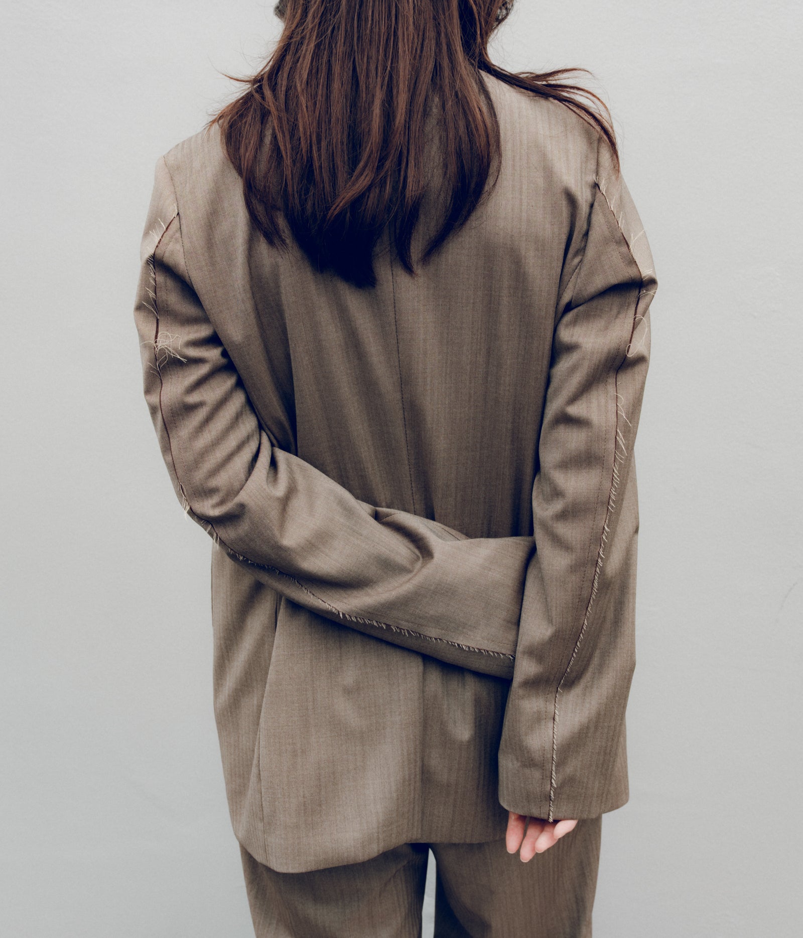 GABRIELA COLL GARMENTS ''NO.206 FINE WOOL JACKET'' (BROWN