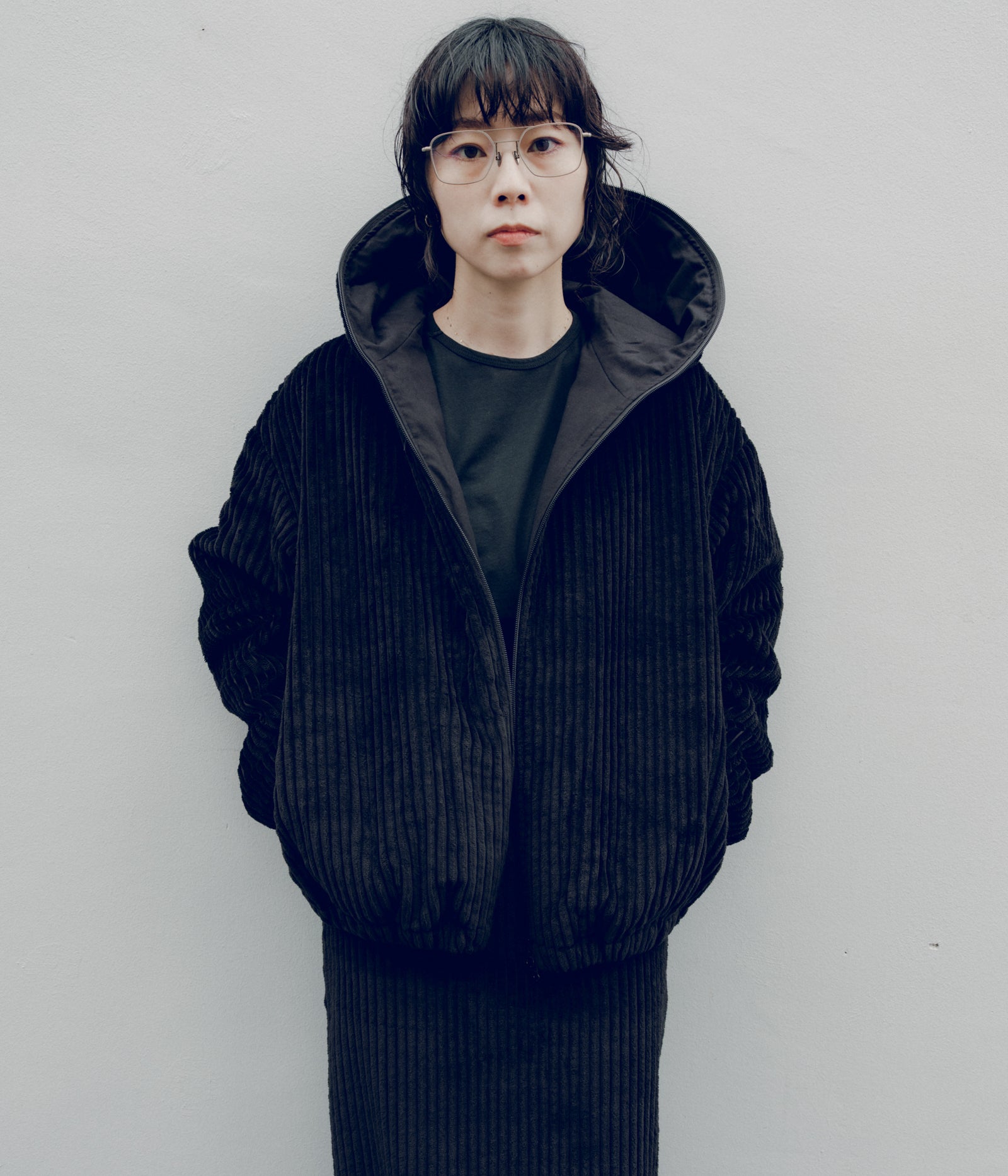 GABRIELA COLL GARMENTS ''NO.216 CORDUROY PUFFER ZIPPER JACKET