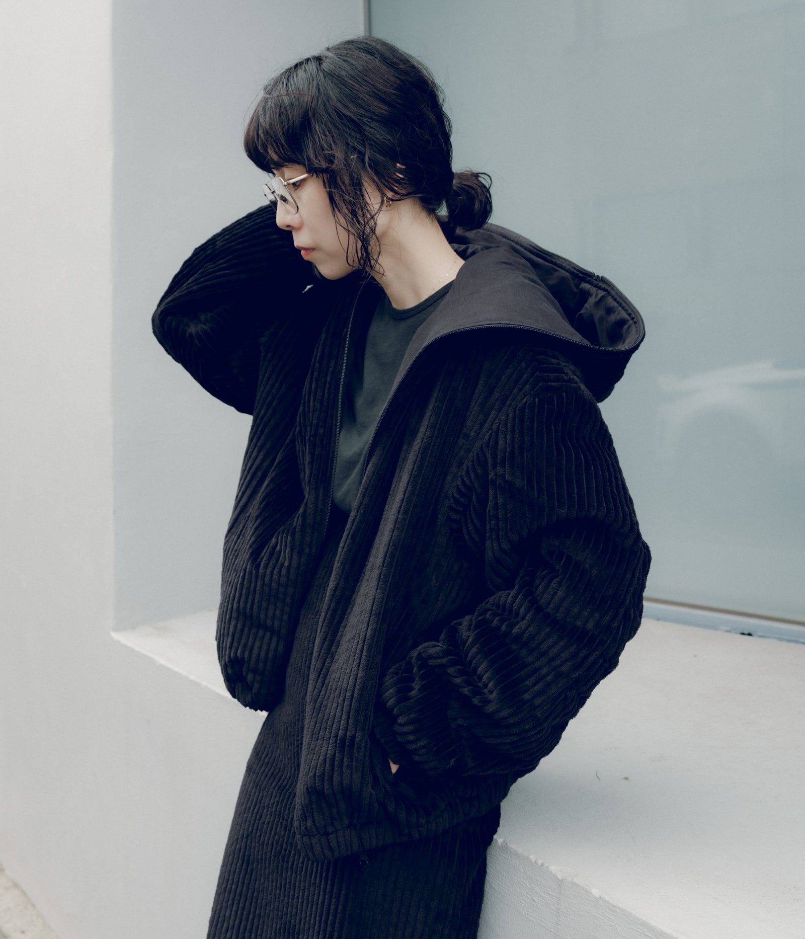 GABRIELA COLL GARMENTS ''NO.216 CORDUROY PUFFER ZIPPER JACKET