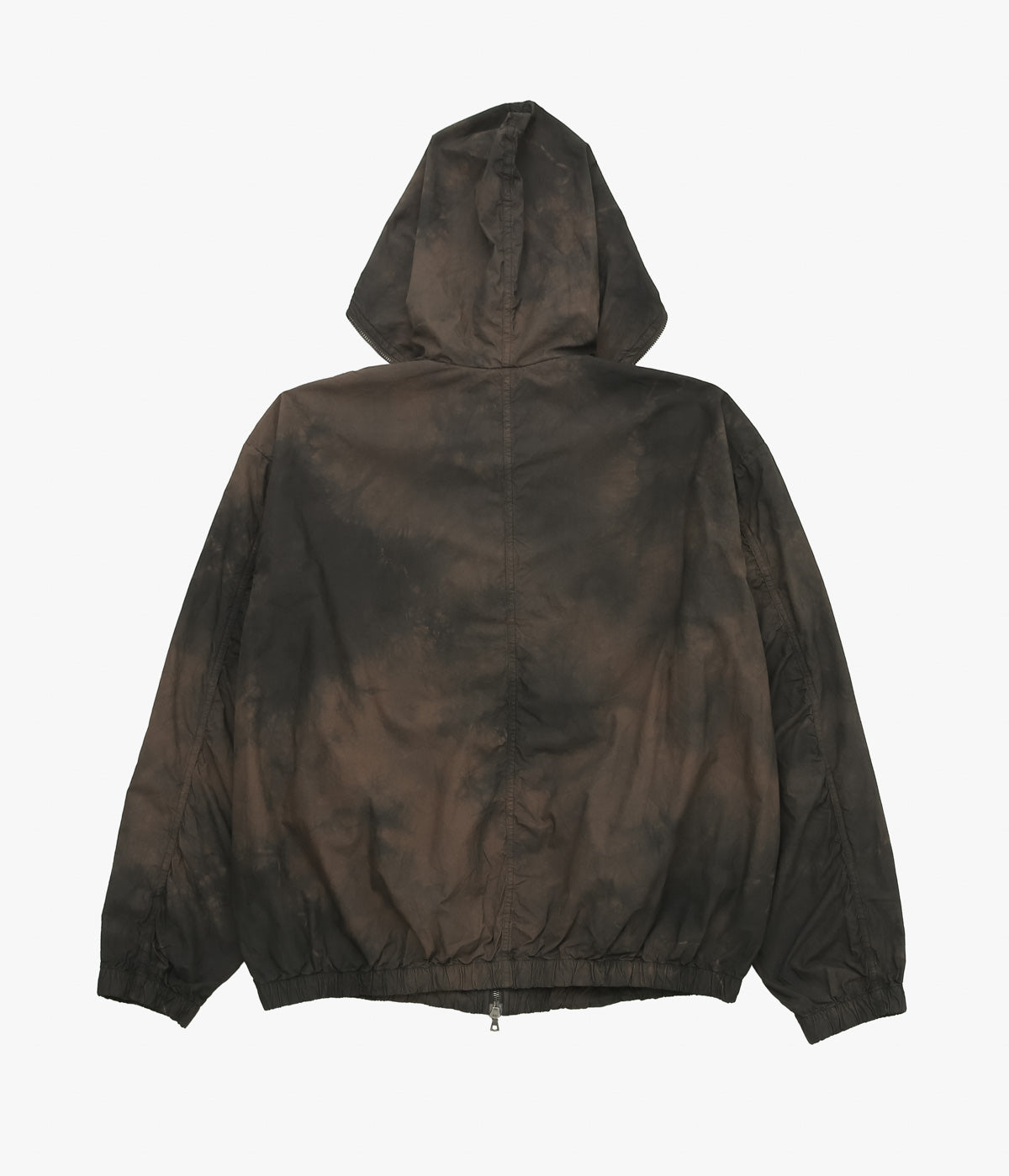 GABRIELA COLL GARMENTS ''NO.216 POPLIN HOODED ZIPPER JACKET'' (BROWN/BLACK)