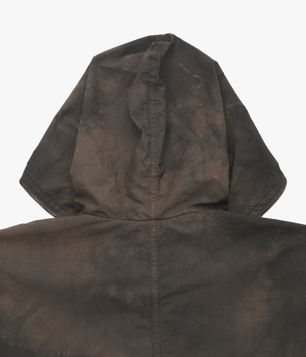 GABRIELA COLL GARMENTS ''NO.216 POPLIN HOODED ZIPPER JACKET'' (BROWN/BLACK)