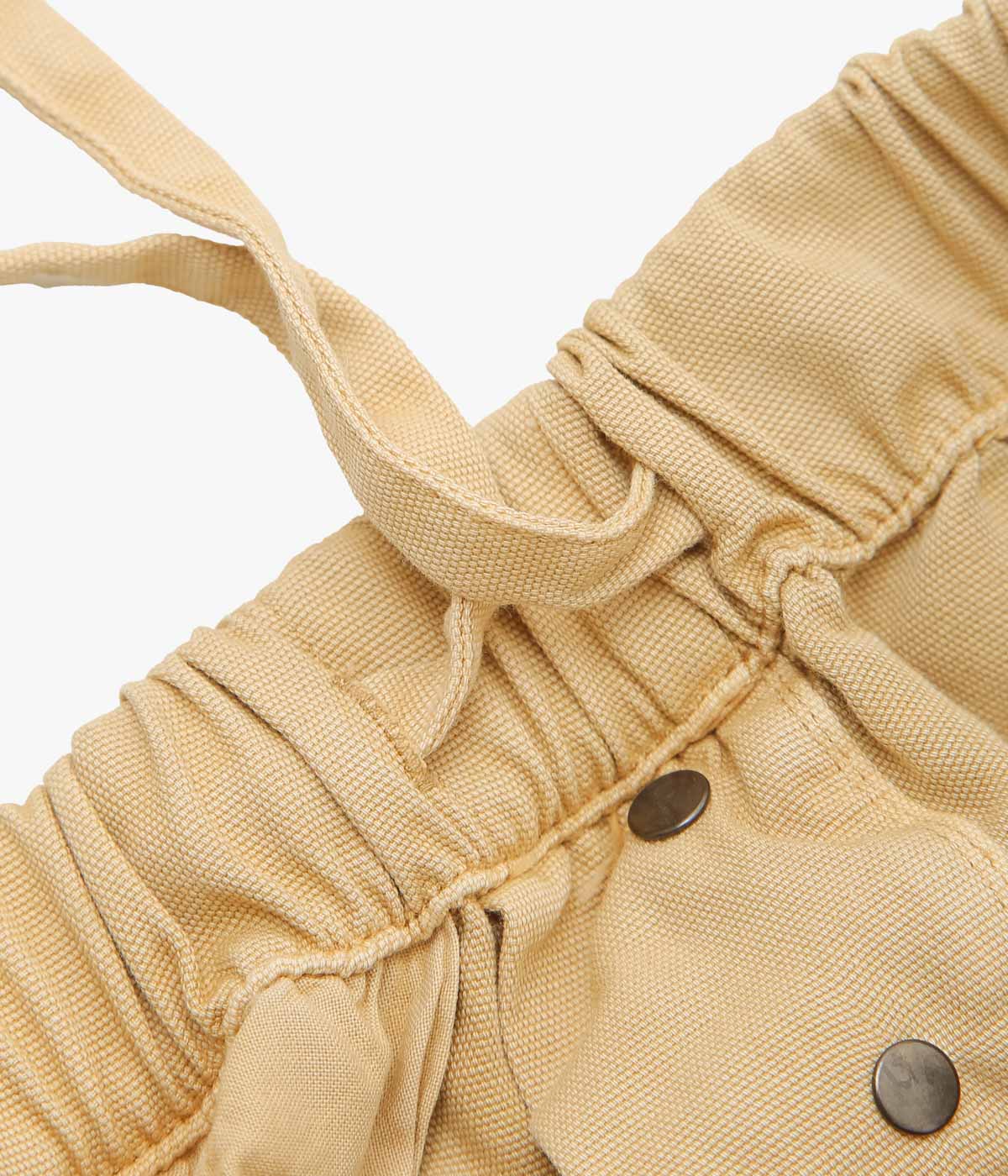 GABRIELA COLL GARMENTS ''NO.330 THIN CANVAS DRAPED SHORT TROUSERS'' (SAND)