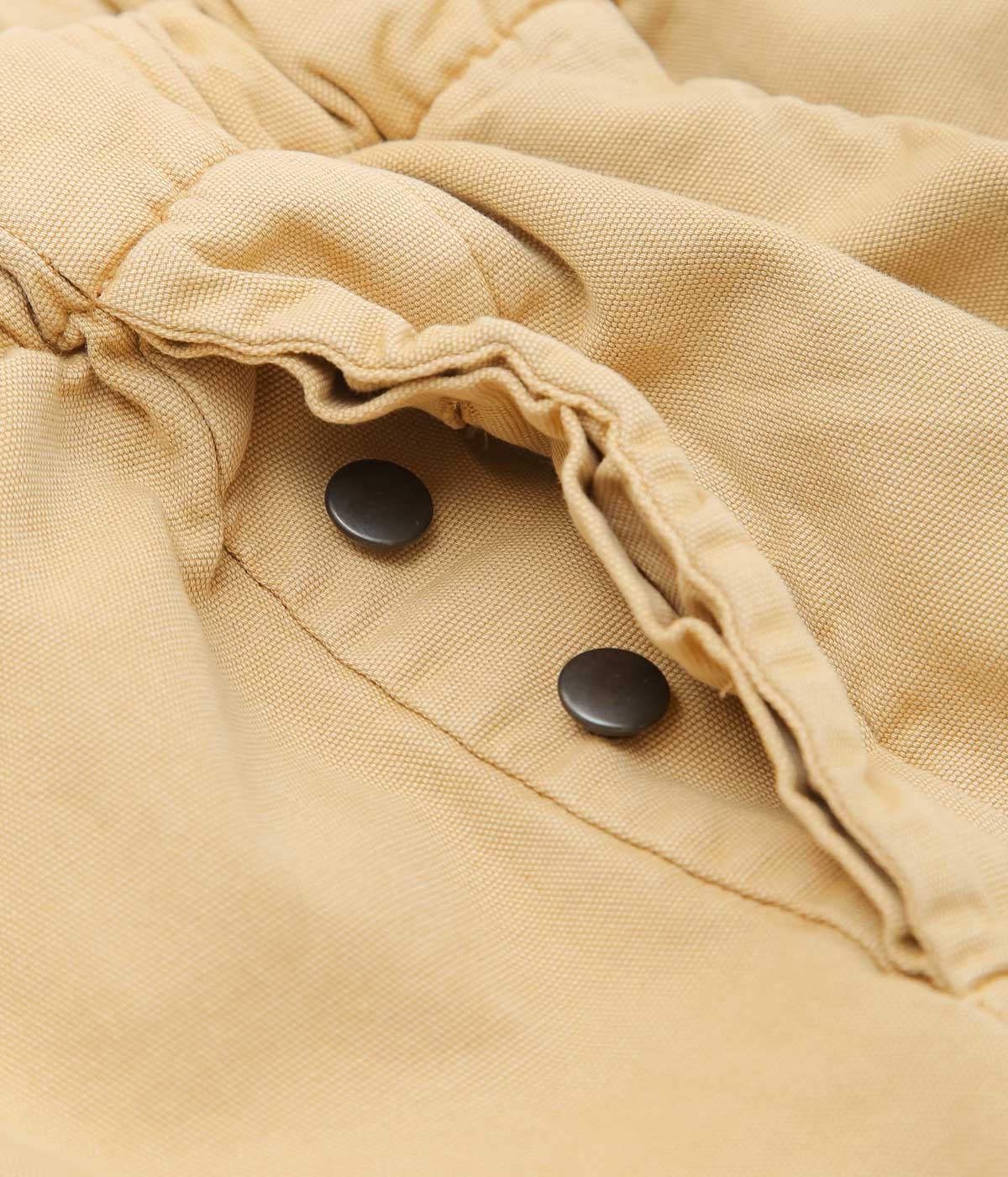 GABRIELA COLL GARMENTS ''NO.330 THIN CANVAS DRAPED SHORT TROUSERS'' (SAND)