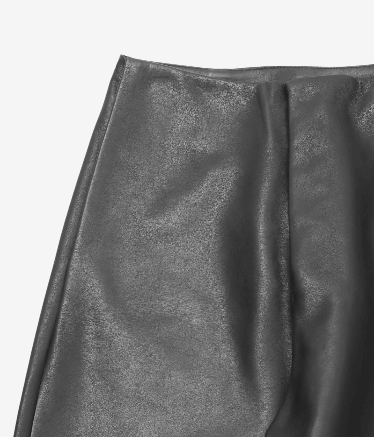 GABRIELA COLL GARMENTS ''NO.249 LEATHER FULL TROUSERS'' (BLACK)