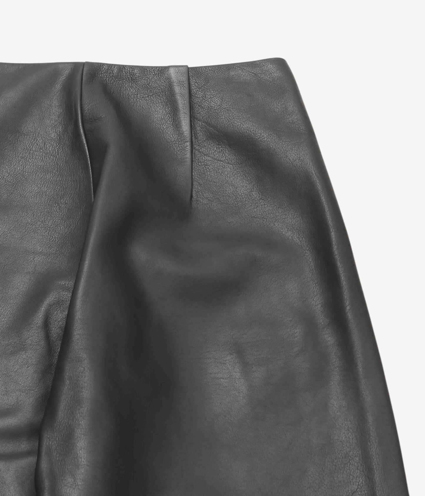 GABRIELA COLL GARMENTS ''NO.249 LEATHER FULL TROUSERS'' (BLACK)