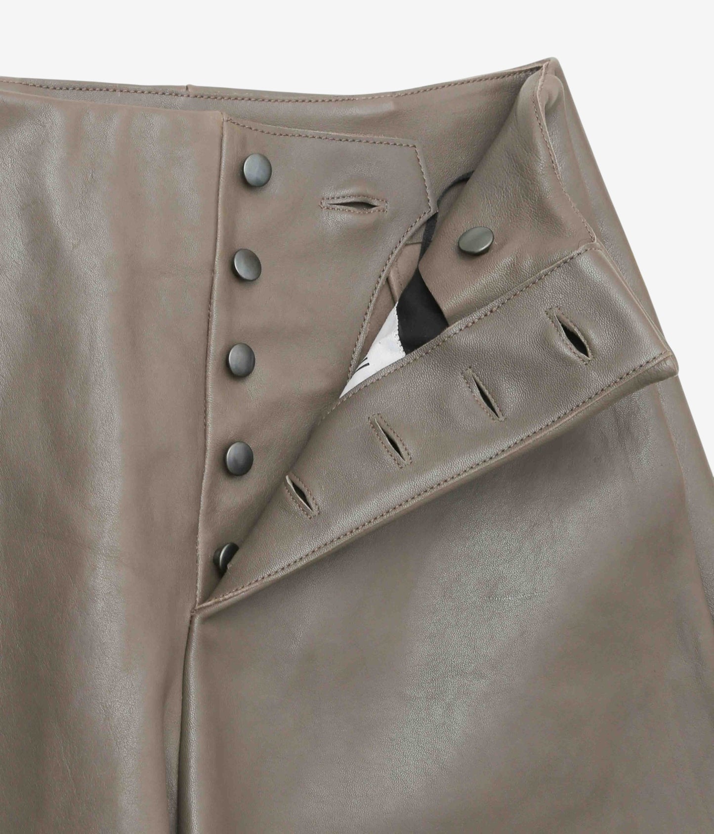 GABRIELA COLL GARMENTS "NO.249 LEATHER FULL TROUSERS" (DUST)