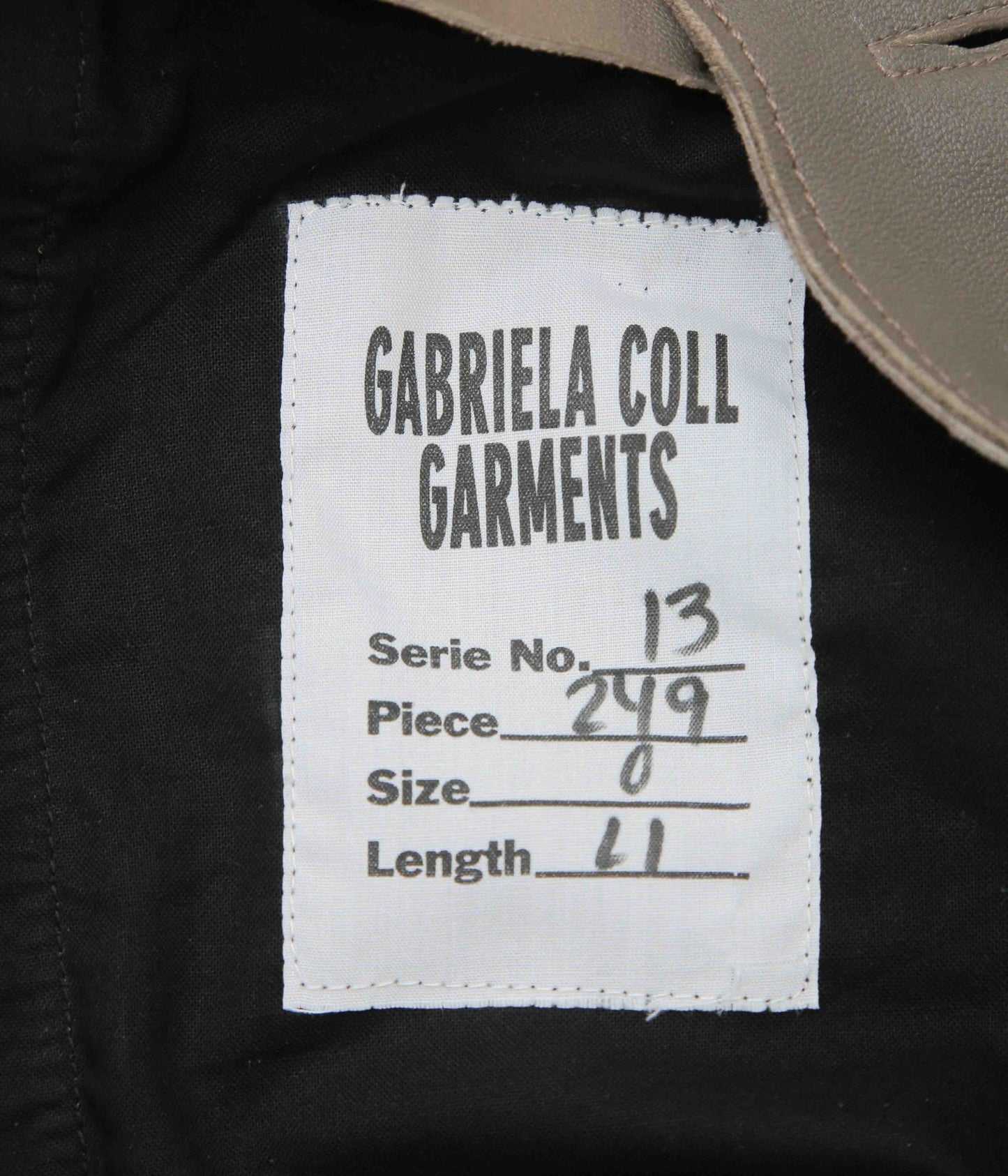 GABRIELA COLL GARMENTS "NO.249 LEATHER FULL TROUSERS" (DUST)