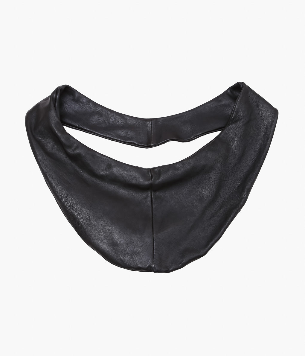 GABRIELA COLL GARMENTS ''NO.250 LEATHER CROSSED BAG'' (BLACK)