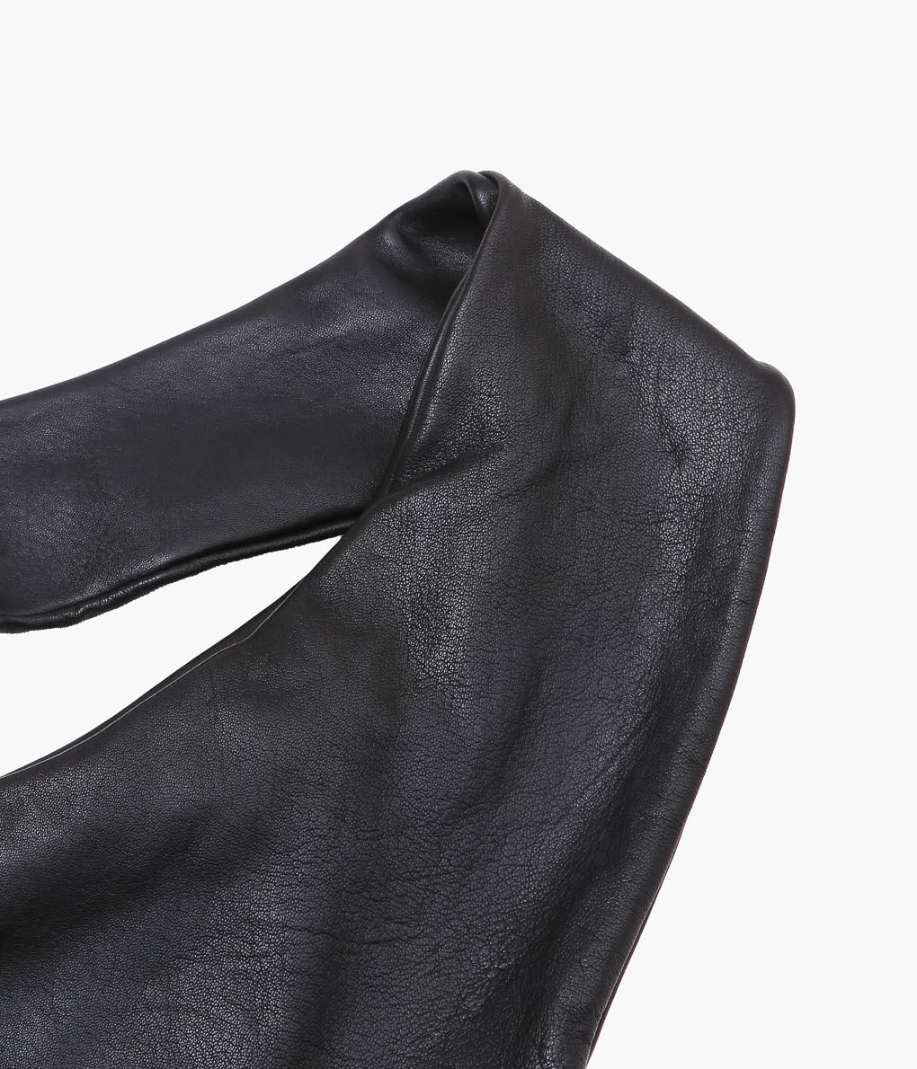 GABRIELA COLL GARMENTS ''NO.250 LEATHER CROSSED BAG'' (BLACK)