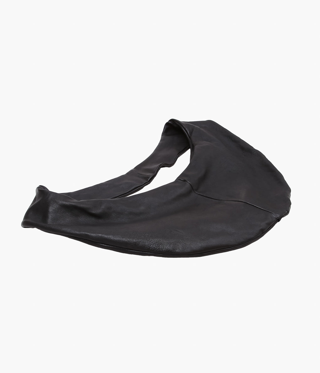 GABRIELA COLL GARMENTS ''NO.250 LEATHER CROSSED BAG'' (BLACK)