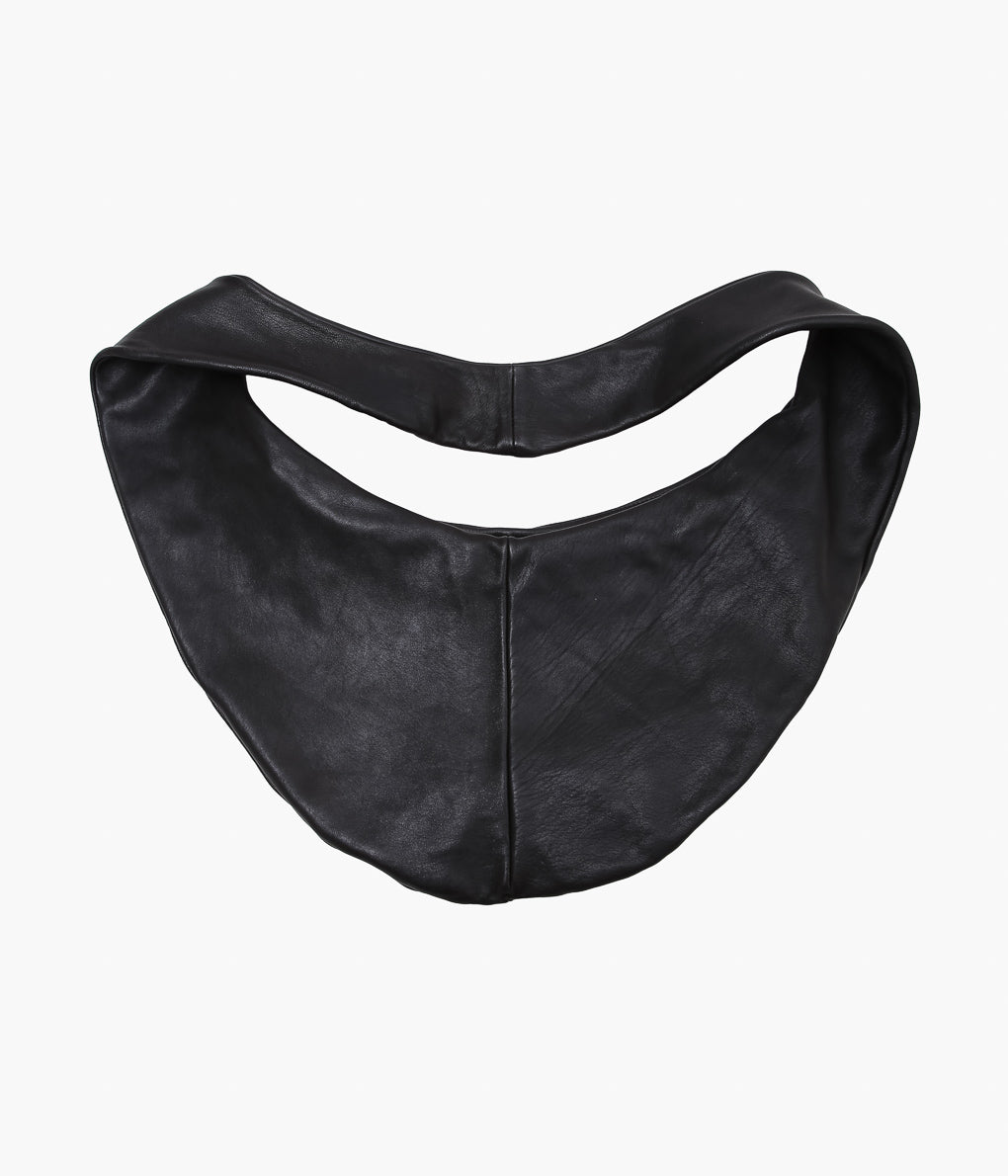 GABRIELA COLL GARMENTS ''NO.250 LEATHER CROSSED BAG'' (BLACK)