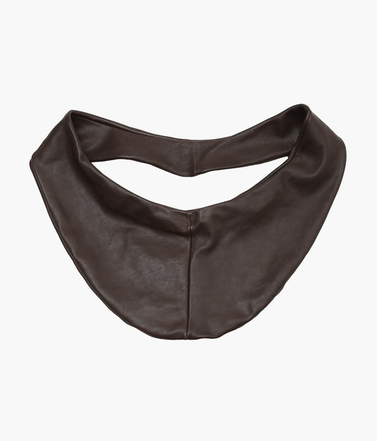 GABRIELA COLL GARMENTS ''NO.250 CROSSED LEATHER BAG'' (BROWN)