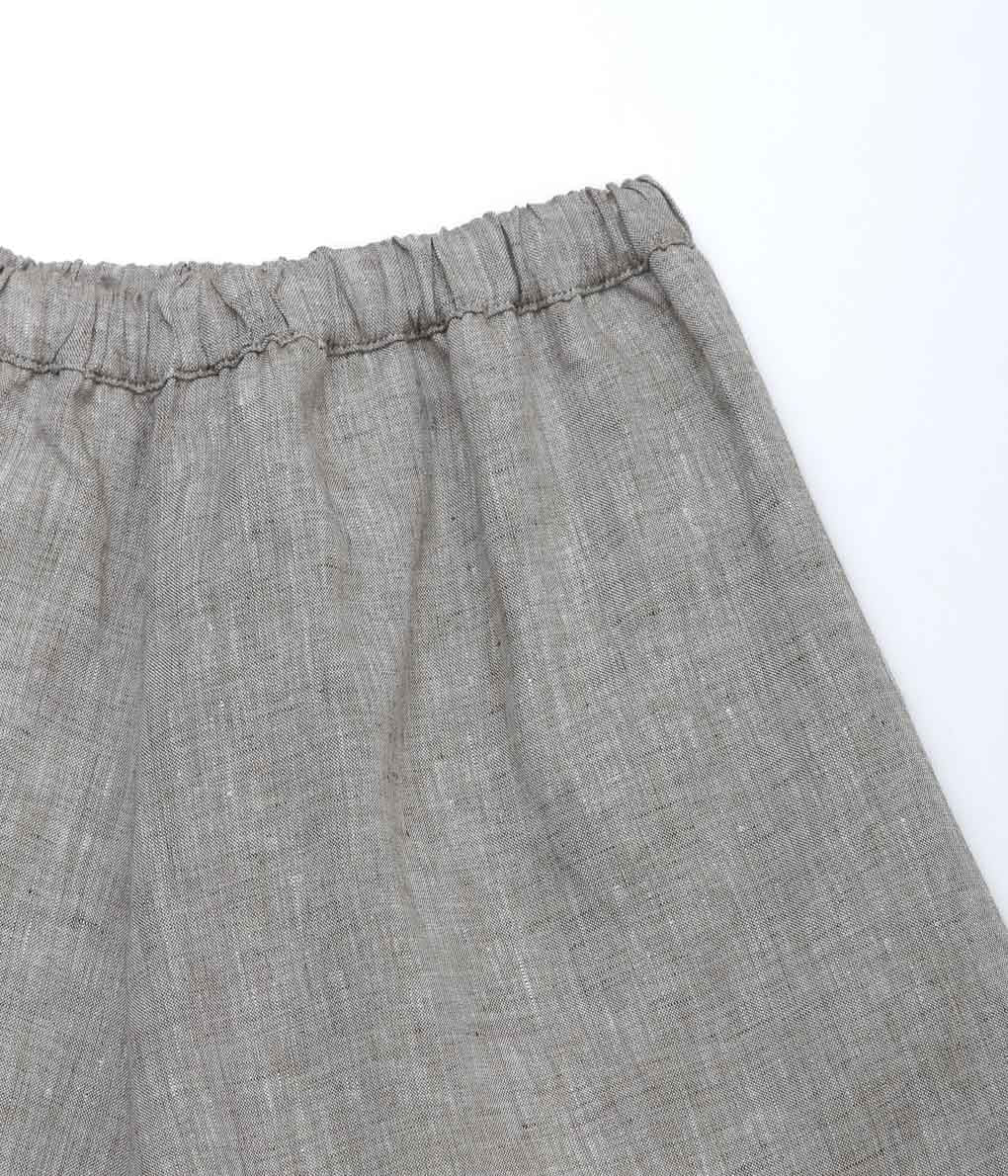 GABRIELA COLL GARMENTS ''NO.259 LINEN SHORT TROUSERS'' (GREY MELANGE)