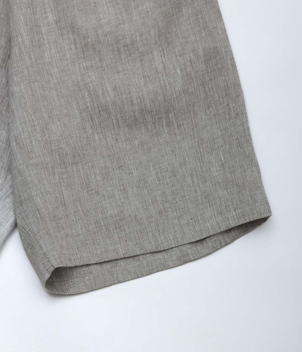 GABRIELA COLL GARMENTS ''NO.259 LINEN SHORT TROUSERS'' (GREY MELANGE)