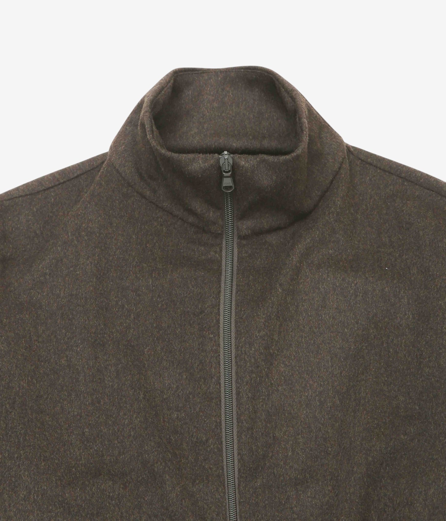 GABRIELA COLL GARMENTS ''NO.261 HEAVY WOOL ZIPPER JACKET'' (BROWN)