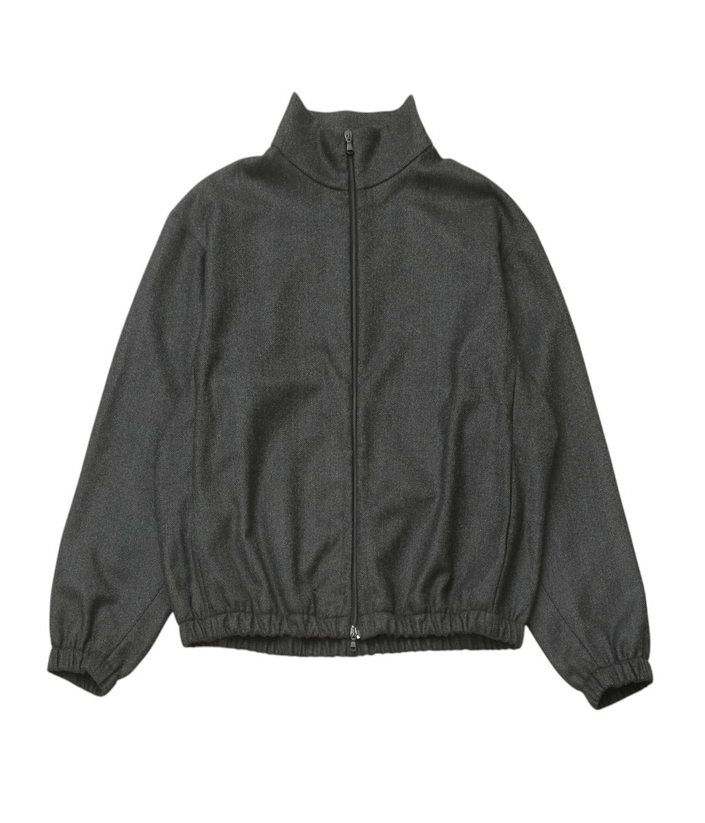 GABRIELA COLL GARMENTS ''NO.261 SPECIAL WOOL ZIPPER JACKET'' (GREY HERRINGBONE)