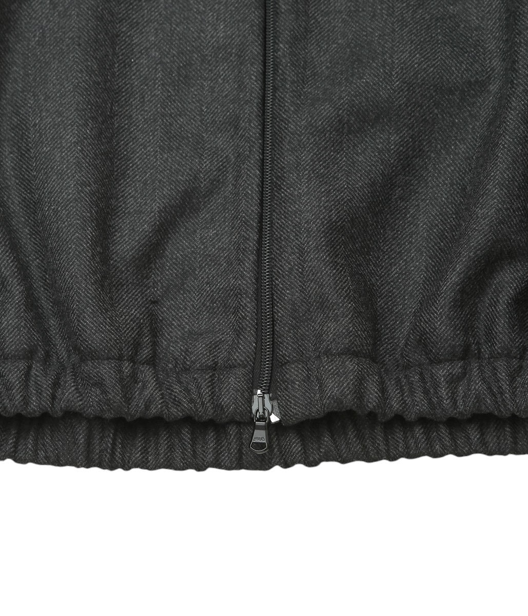 GABRIELA COLL GARMENTS ''NO.261 SPECIAL WOOL ZIPPER JACKET'' (GREY HERRINGBONE)