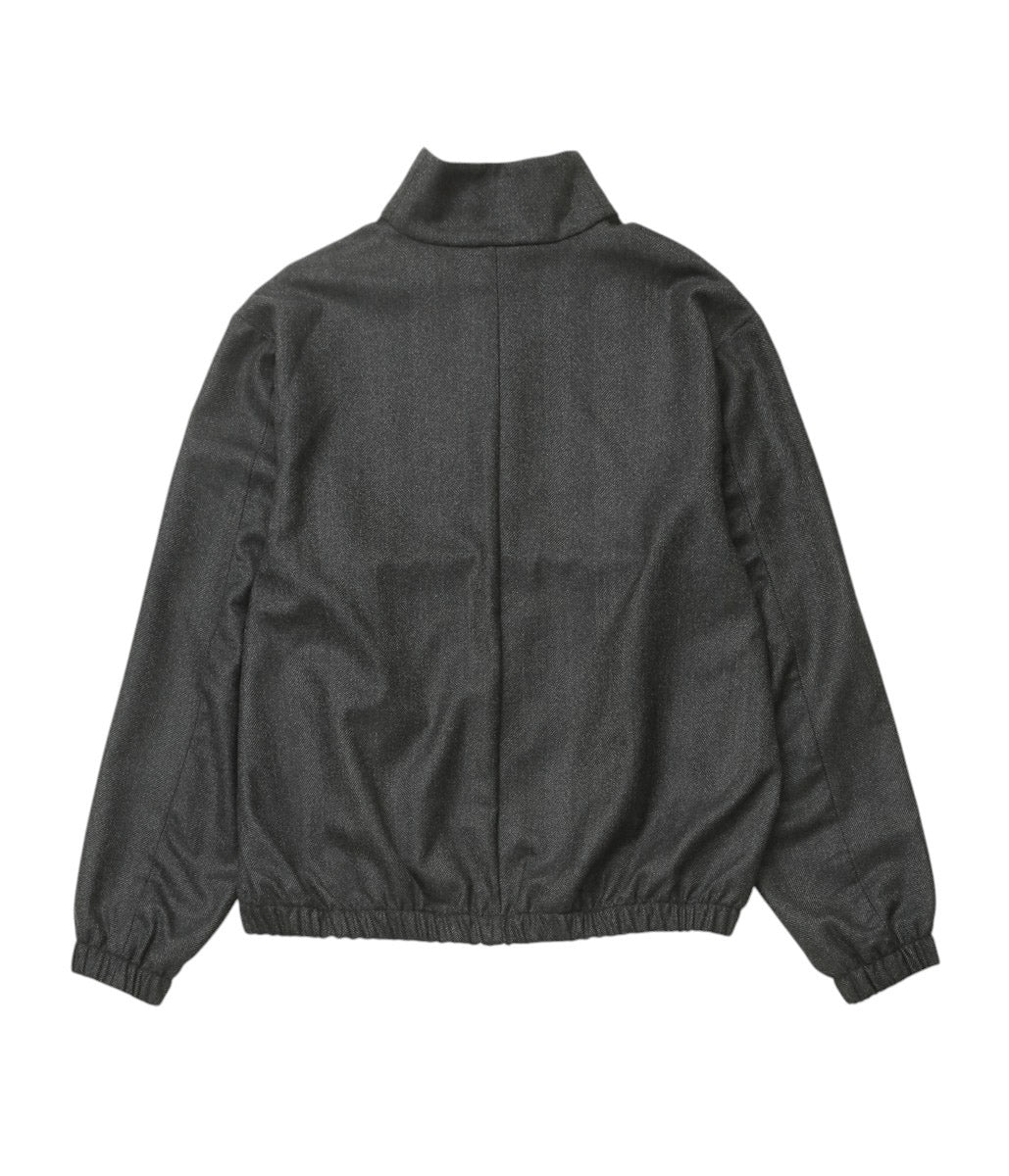 GABRIELA COLL GARMENTS ''NO.261 SPECIAL WOOL ZIPPER JACKET'' (GREY HERRINGBONE)