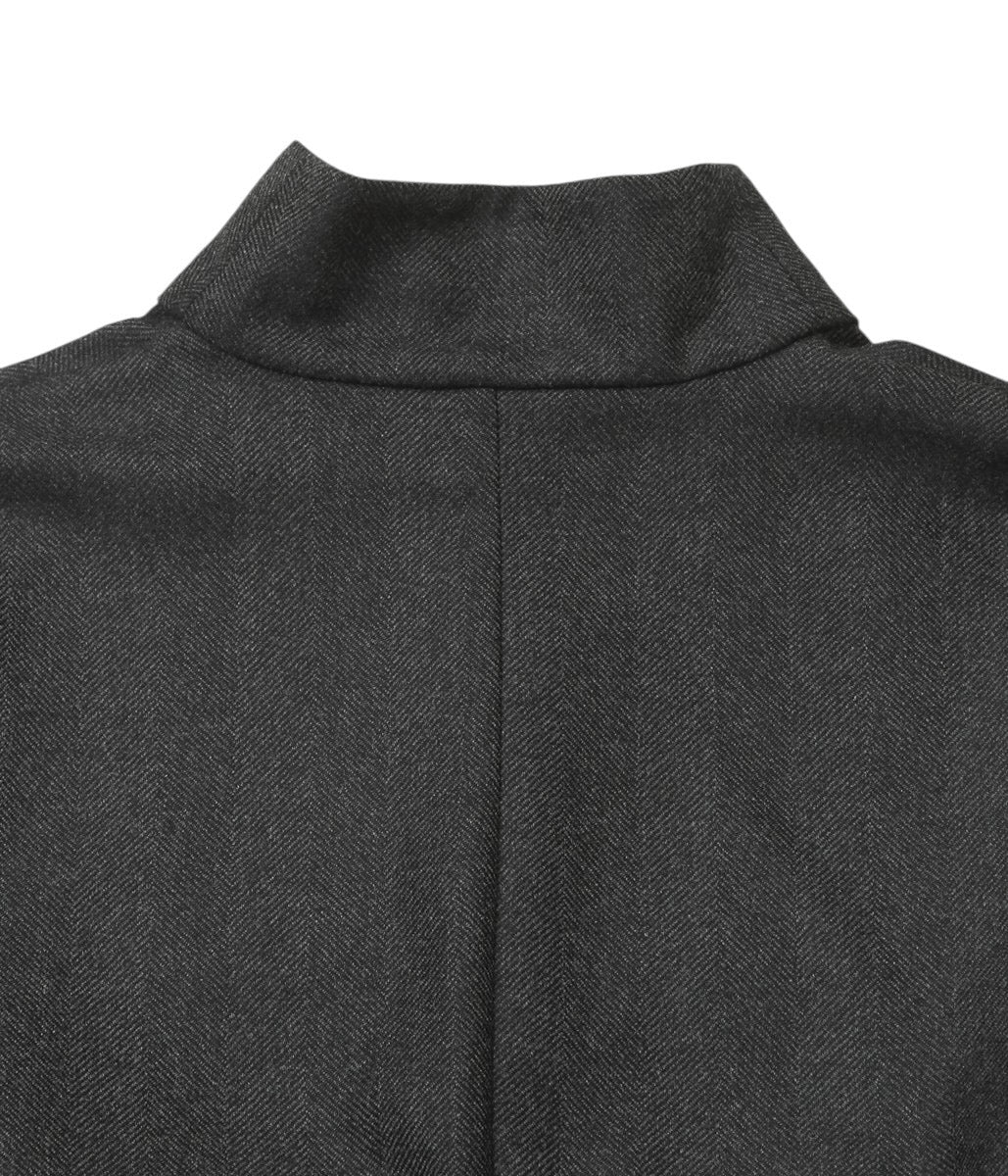 GABRIELA COLL GARMENTS ''NO.261 SPECIAL WOOL ZIPPER JACKET'' (GREY HERRINGBONE)