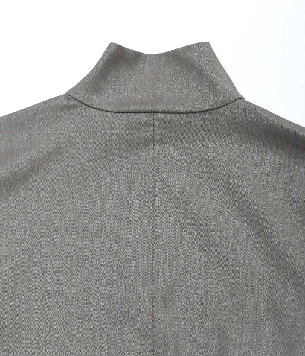 GABRIELA COLL GARMENTS ''NO.261 SUMMER WOOL ZIPPER JACKET'' (GREY HERRINGBONE)