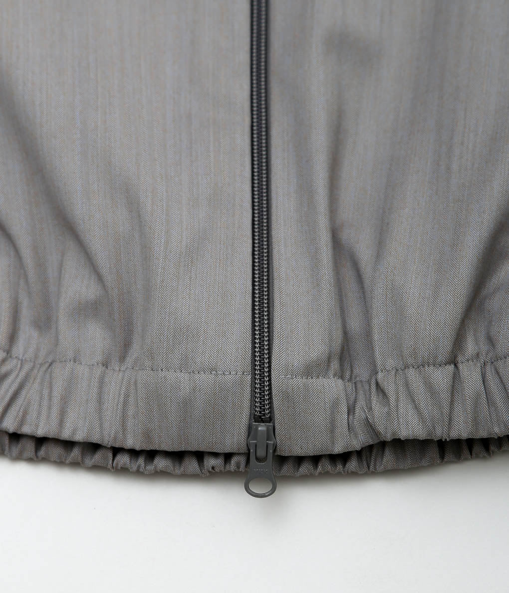 GABRIELA COLL GARMENTS ''NO.261 SUMMER WOOL ZIPPER JACKET'' (GREY HERRINGBONE)