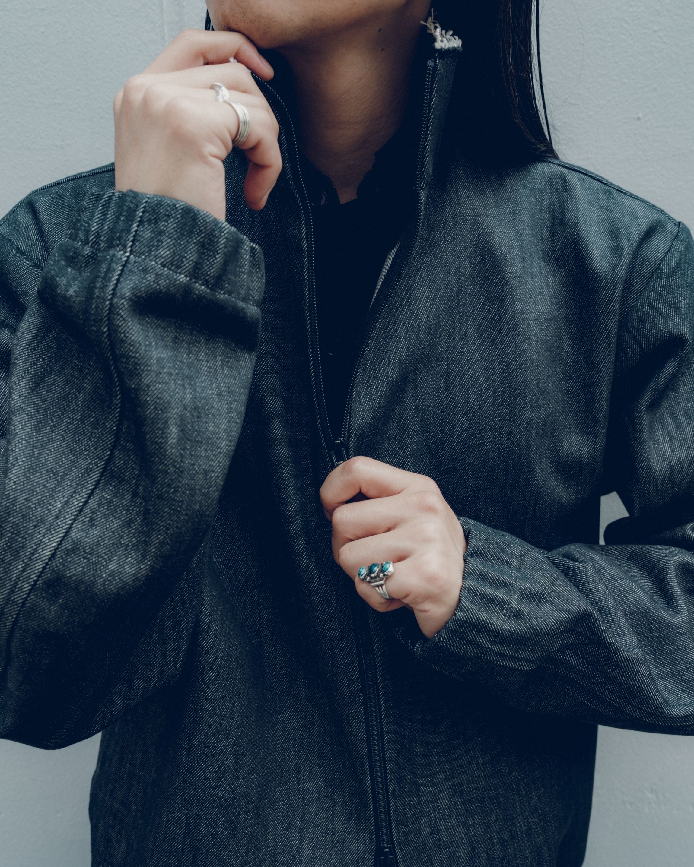 GABRIELA COLL GARMENTS ''NO.261 ZIPPER JACKET'' (BLACK DENIM