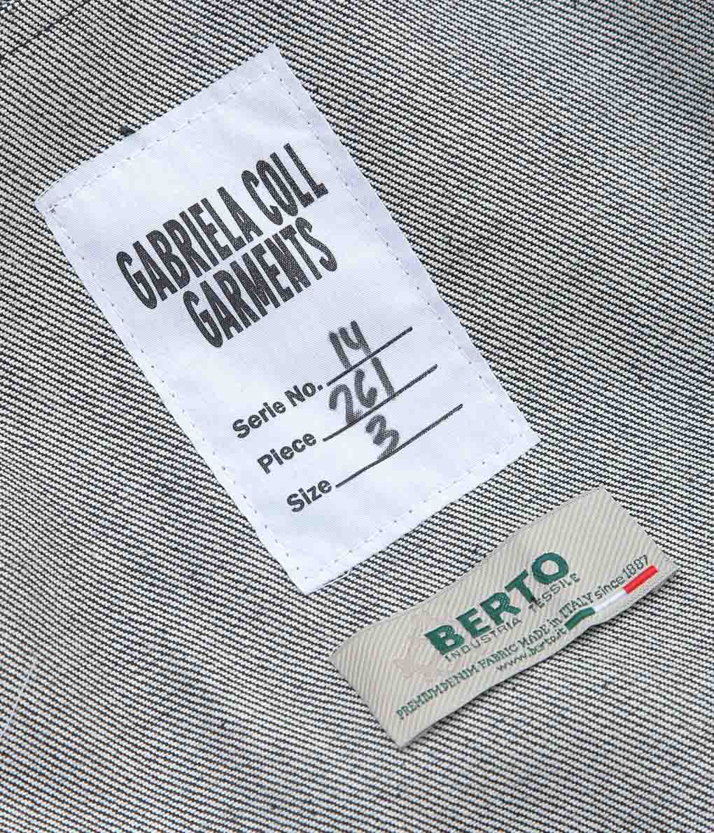 GABRIELA COLL GARMENTS ''NO.261 ZIPPER JACKET'' (BLACK DENIM)