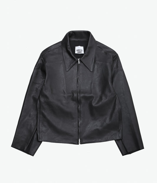 GABRIELA COLL GARMENTS ''NO.285 LEATHER POCKET JACKET'' (BLACK)