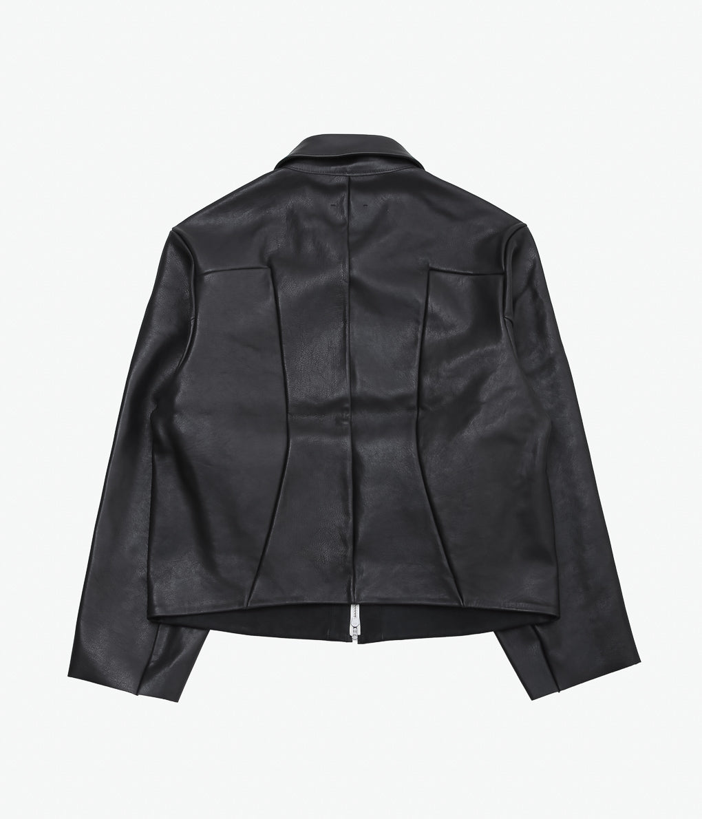 GABRIELA COLL GARMENTS ''NO.285 LEATHER POCKET JACKET''(BLACK)