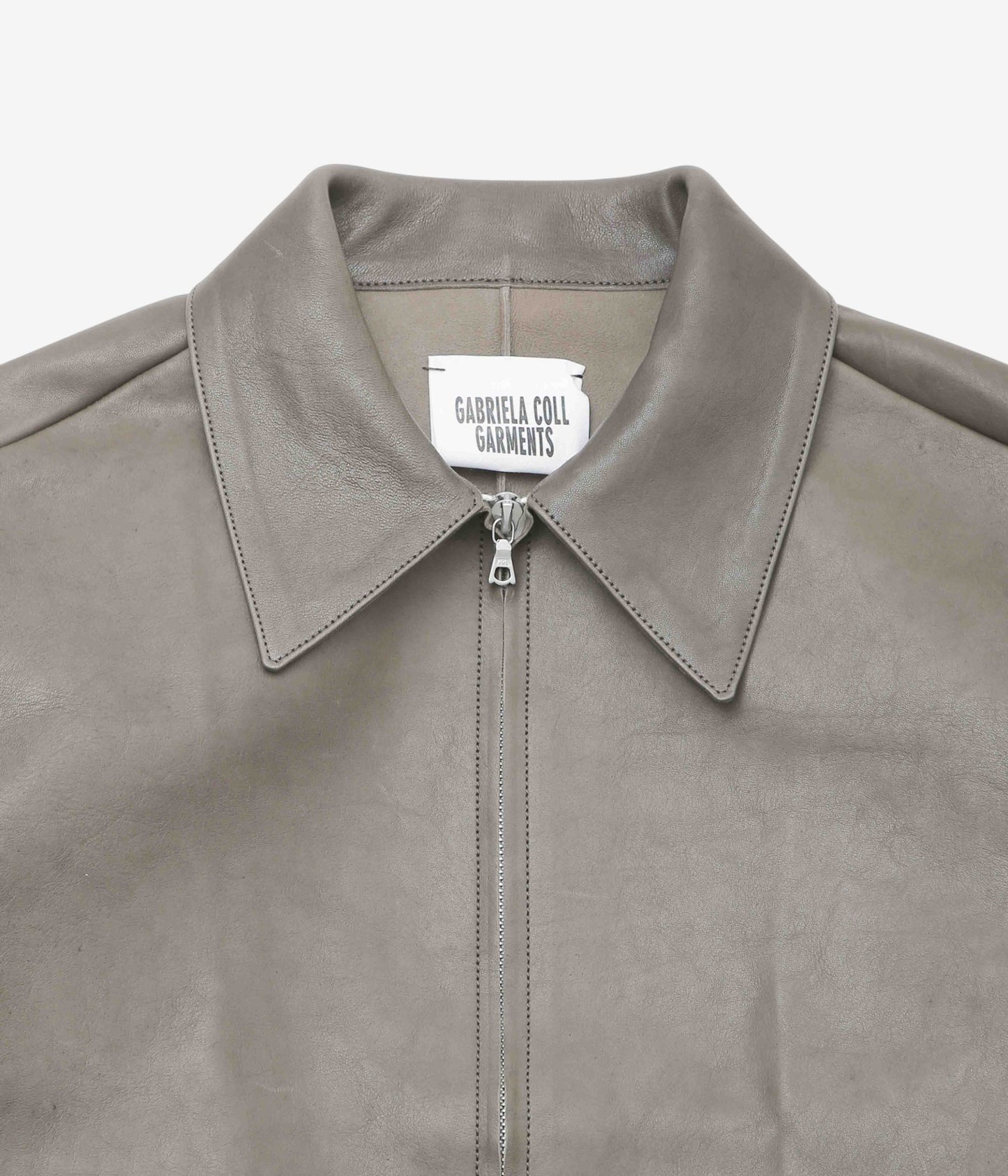GABRIELA COLL GARMENTS "NO.285 LEATHER POCKET JACKET" (DUST)