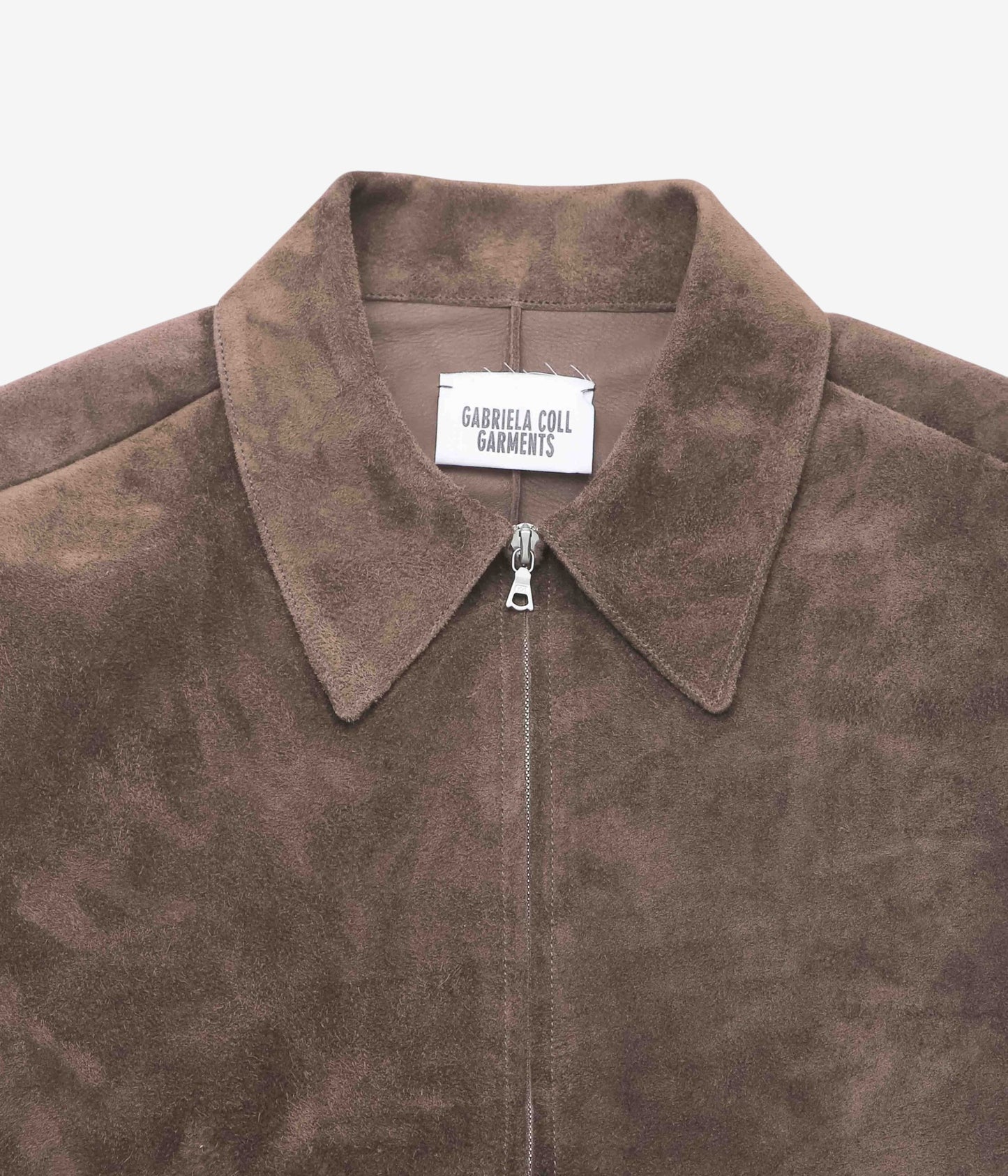 GABRIELA COLL GARMENTS "NO.285 SUEDE POCKET JACKET" (BROWN SUEDE)