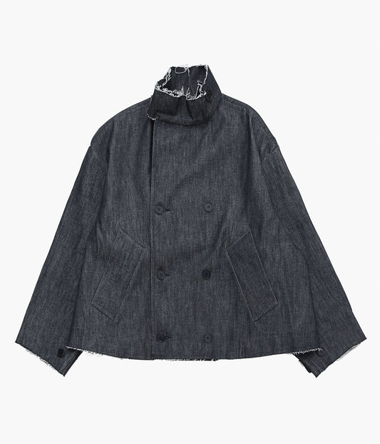 GABRIELA COLL GARMENTS ''NO.286 CROPPED OVERSIZED JACKET'' (BLACK DENIM)