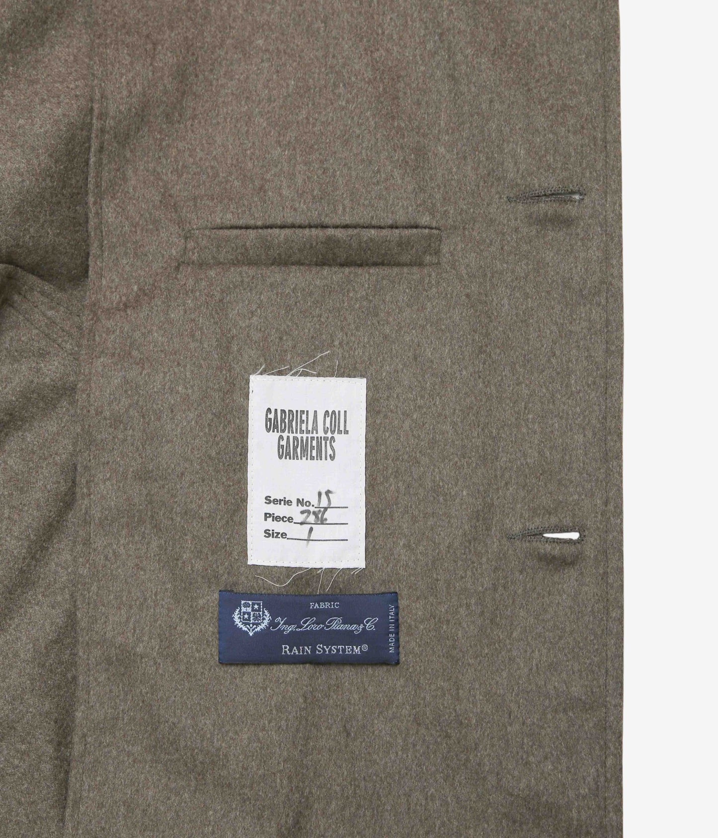 GABRIELA COLL GARMENTS "NO.286 HEAVY WOOL CROPPED OVERSIZED JACKET" (DUST)