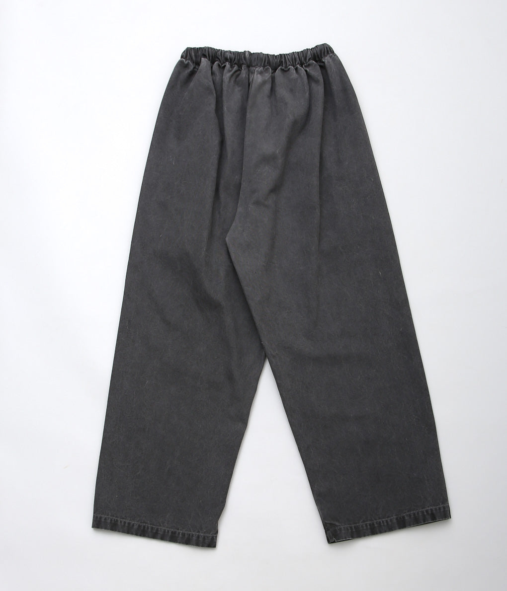 GABRIELA COLL GARMENTS ''NO.287 CANVAS FLAP POCKET TROUSERS ''(WASHED BLACK)