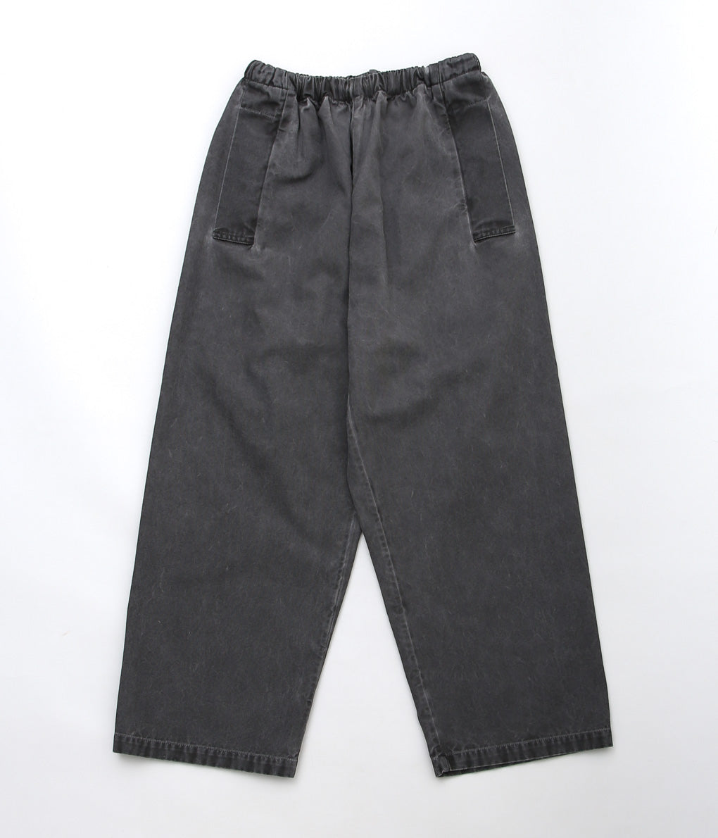 GABRIELA COLL GARMENTS ''NO.287 CANVAS FLAP POCKET TROUSERS ''(WASHED BLACK)