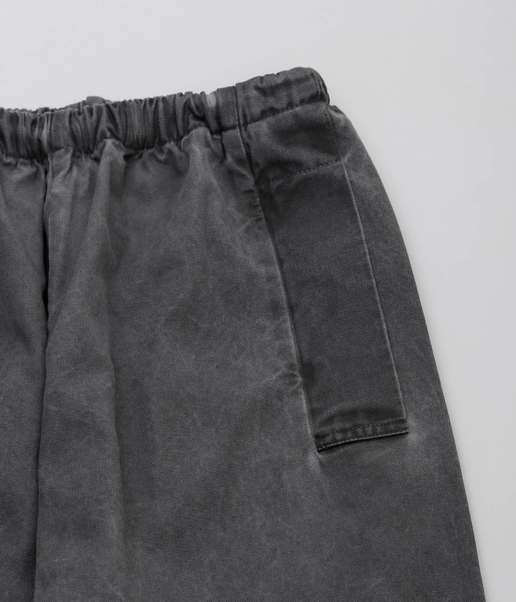 GABRIELA COLL GARMENTS ''NO.287 CANVAS FLAP POCKET TROUSERS ''(WASHED BLACK)