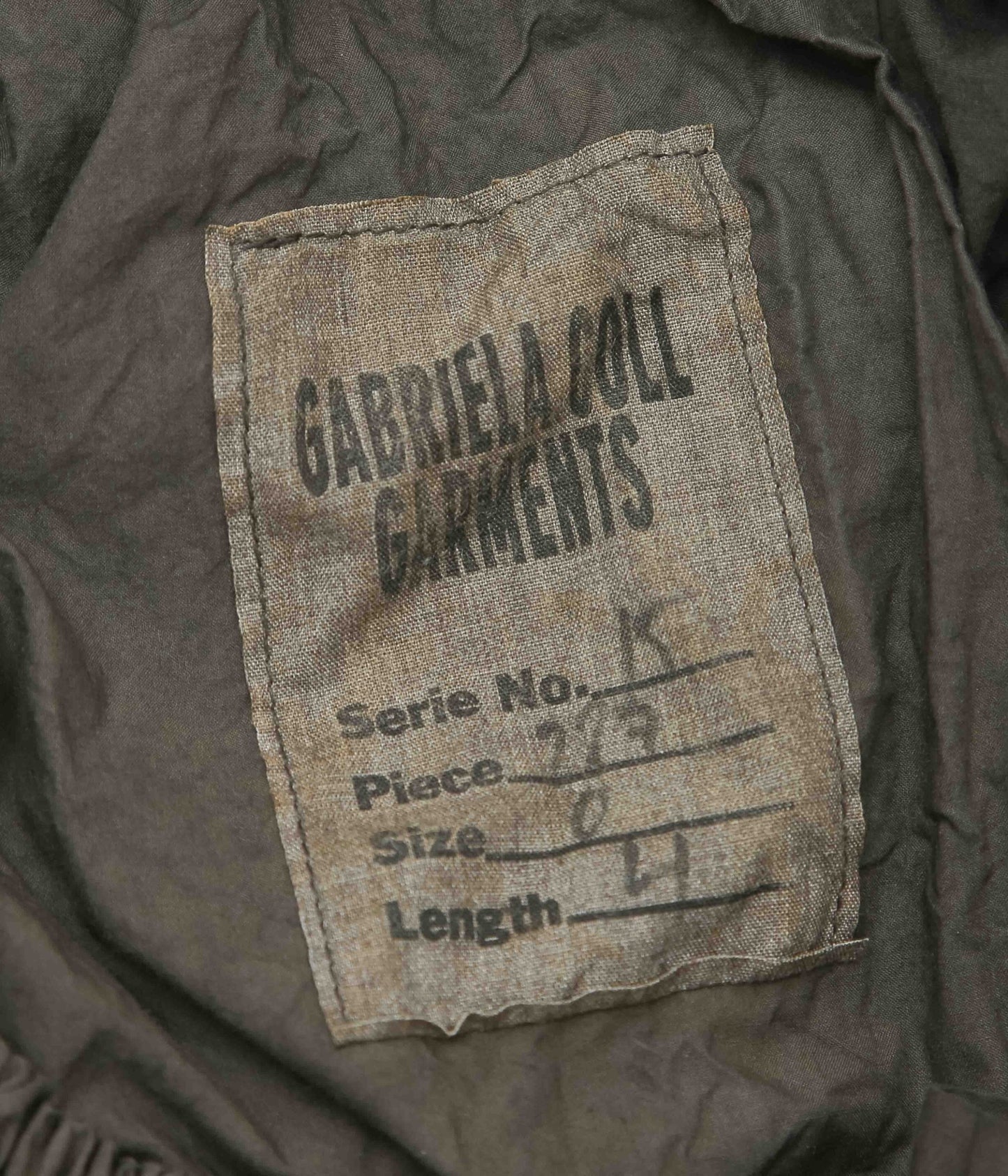 GABRIELA COLL GARMENTS "NO.287 POPLIN DOUBLE FLAP POCKET TROUSERS" (BROWN)