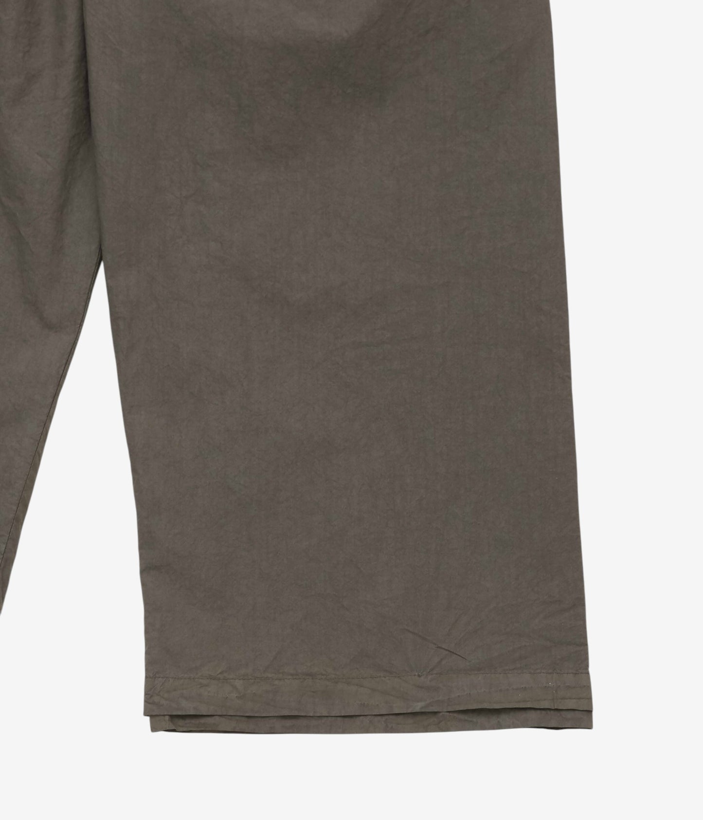 GABRIELA COLL GARMENTS "NO.287 POPLIN DOUBLE FLAP POCKET TROUSERS" (BROWN)