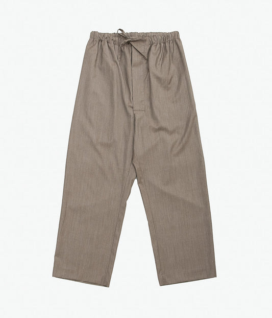 GABRIELA COLL GARMENTS ''NO.288 FINE WOOL DRAWSTRING TROUSERS ''(BROWN HERRINGBONE)