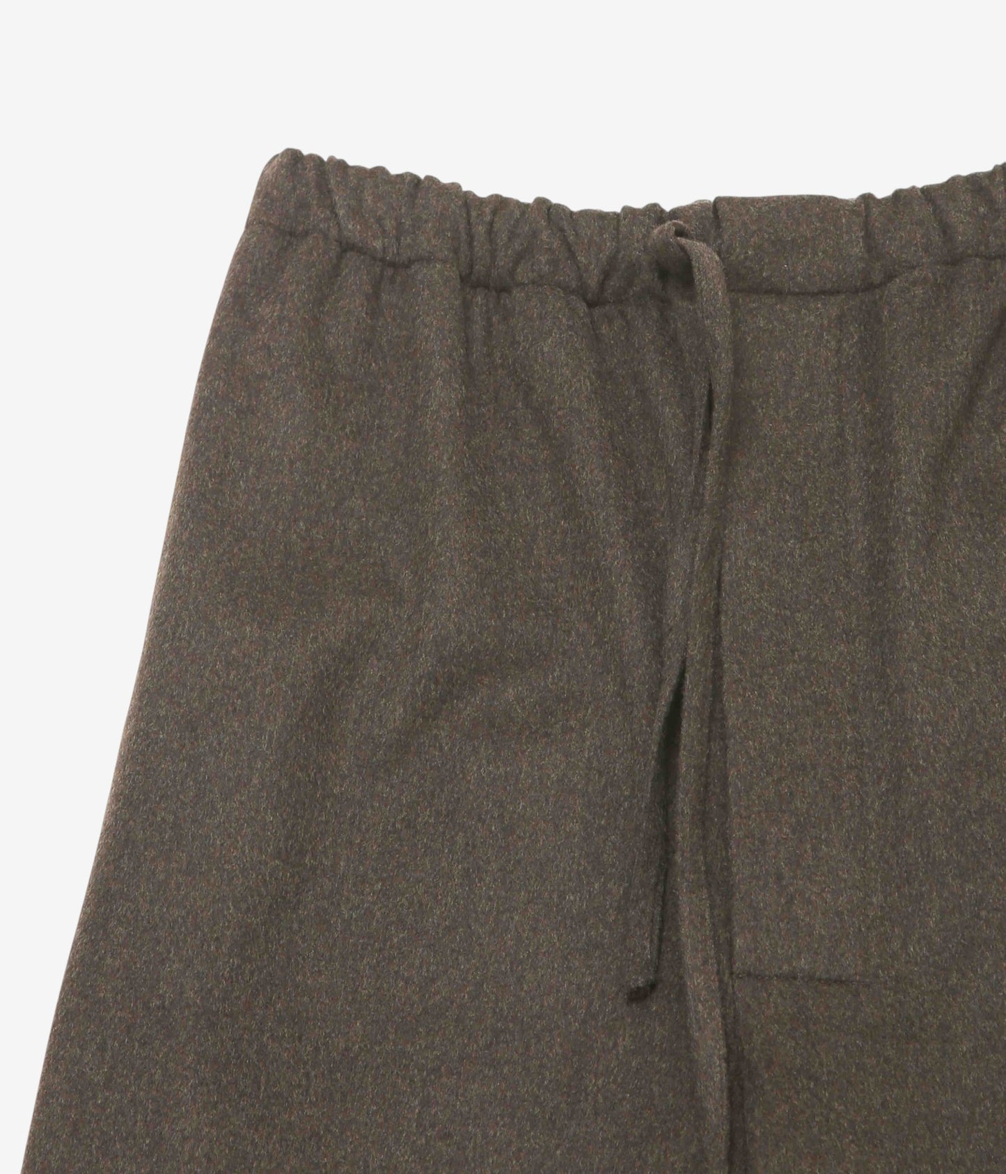 GABRIELA COLL GARMENTS "NO.288 HEAVY WOOL DRAWSTRING TROUSERS" (BROWN)