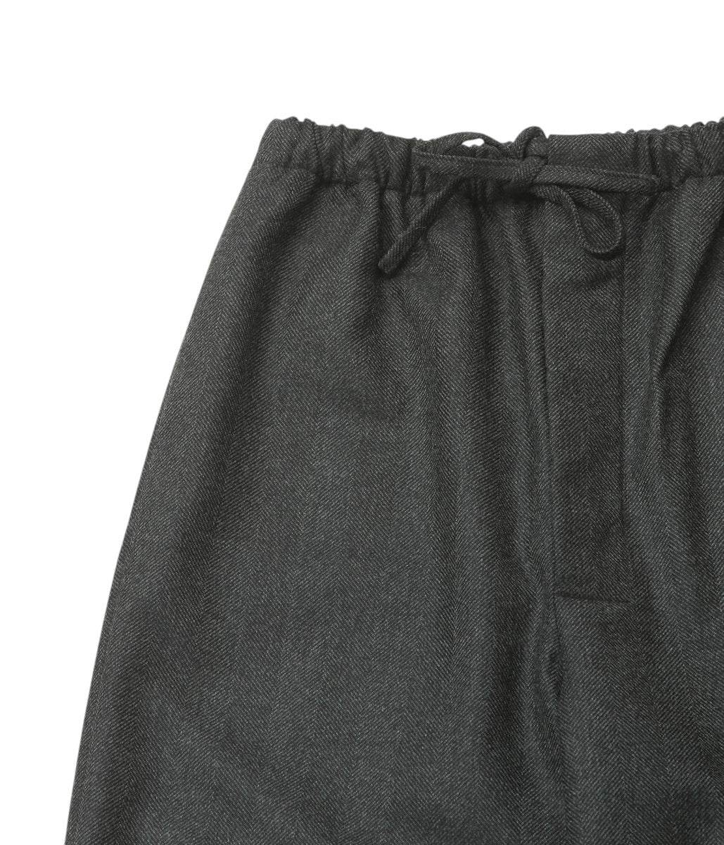 GABRIELA COLL GARMENTS ''NO.288 SPECIAL WOOL DRAWSTRING TROUSERS'' (GREY HERRINGBONE)